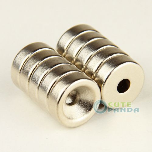 10pcs d.15 x 5mm hole:5mm super strong rare earth neo neodymium disc magnets n35 for sale