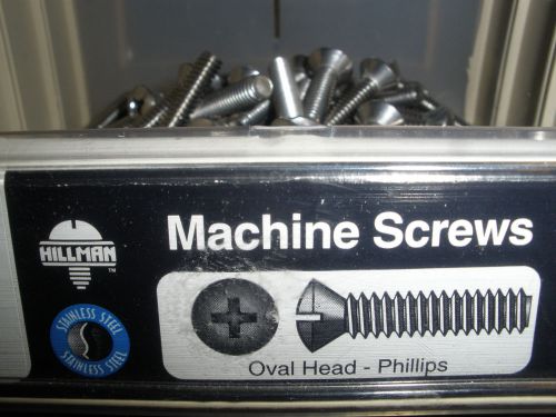 1/4-20 Stainless steel oval head phillips machine screws (83) pcs. mixed lgth.