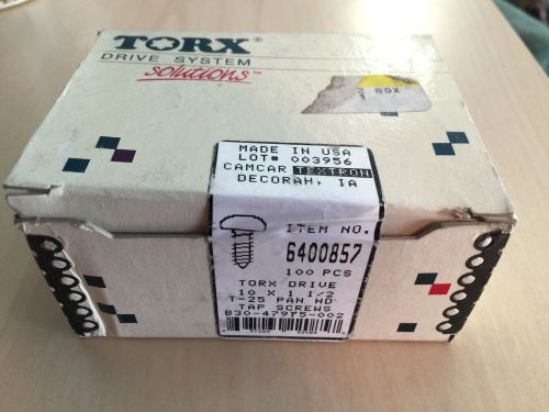 Torx Drive Screws Pan Head Tap Steel Box of 100 Ct Count T25 10x1.5 1 1/2