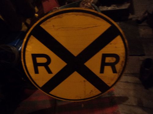 Aluminum 36&#034; Circle Railroad Crossing Street Traffic Sign  RR