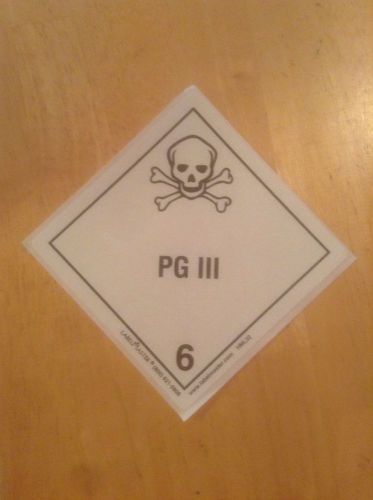 Official D.O.T Warning Sticker: PG 3