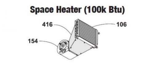 Space heater (100k btu) for sale