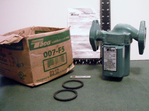 Taco 007-f5 pump with gaskets &amp; instructions 00 series cartridge circulator new for sale