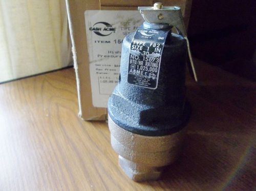 Cash acme pressure relief valve 1 1/4&#034;  f82 16174-0030 free priority mail boiler for sale