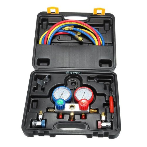 R134a r404a hvac manifold gauge set a/c refrigeration kit ac auto freon manifold for sale