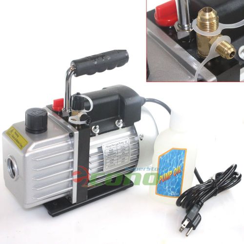 Ac a/c electric rotary vane deep air vacuum pump for r134a &amp; r12/r22 new for sale