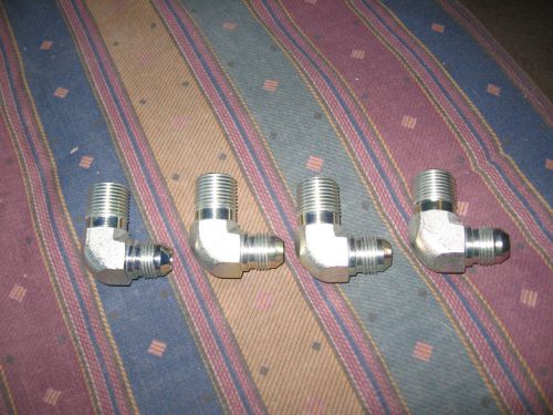 Eaton jic x npt male elbow 6w444 (6) and parker hex head plug 3 p50n-s (6 each) for sale