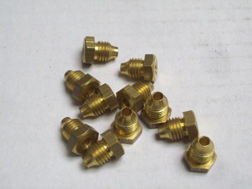 (10) 6100x2 brass threaded sleeve tubing nut tube fitting 1/8&#034; weatherhead for sale