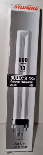Sylvania dulux s 13w compact fluorescent cf13ds /827 20331 for sale