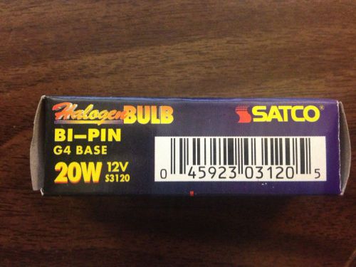 (2) SATCO Halogen Bulbs Bi-pin G4 Base 20w 12v S 3120