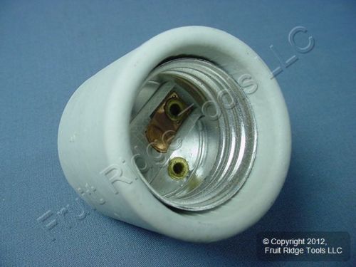 Cooper porcelain lamp holder bracket mount medium base light socket bulk 969 for sale
