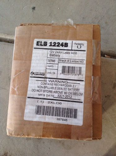 New Lithonia ELB 1224B Emergency Lighting 12 Volt / 24Ah Battery Pack NIB