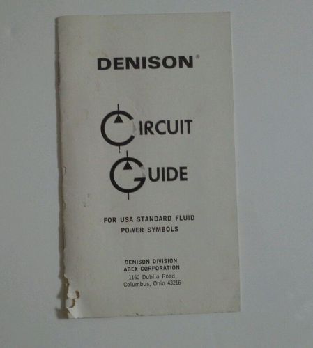 1967 Denison Circuit Guide For USA Standard Fluid Power Symbols PB ABEX Corp. VG