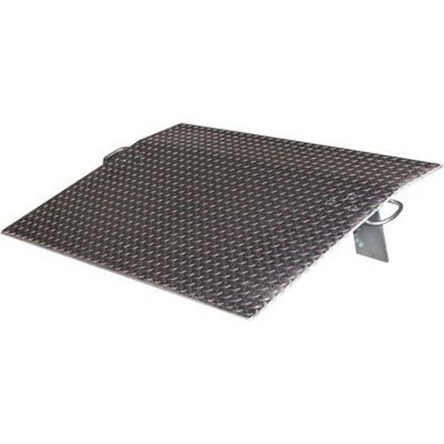 Dock plate 48&#034; x 24&#034; tread plate with handles 5,200# cap 7&#034; legs for sale