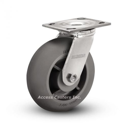 16xr06201s 6&#034; x 2&#034; albion swivel plate caster, tpr wheel, 600 lbs capacity for sale