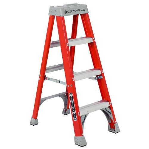 NEW! Louisville Ladder FS1504 Advent Extra Heavy-Duty Fiberglass Step Ladder
