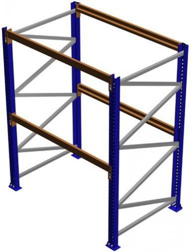 Pallet rack starter bay- 8&#039; x 42&#034; x 8&#039;-2 beam levels for sale