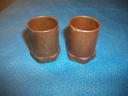 3/4 Inch Female Pipe x 1 Inch Tubing Couplier Two Copper Fittings