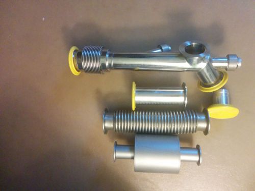 Lot of stainless steel vacuum componets, primarily kf for sale