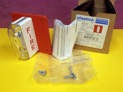 Wheelock fire alarm flasher light strobe red model ls3m-24-vfr - new in box! for sale