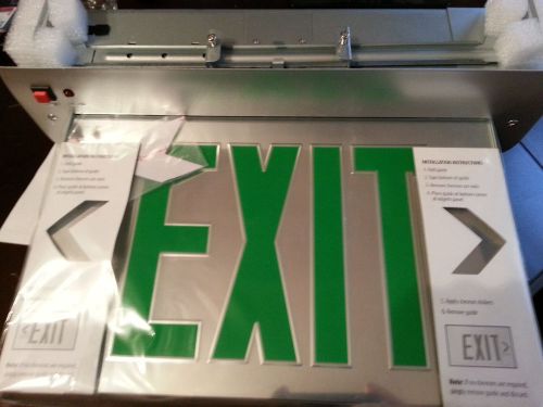 Lithonia green recessed exit sign brand new edgr 1 gmr el m4 for sale