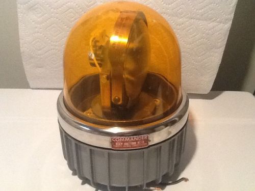 3-federal singnal corp. commander 371l - 120v  amber rotating beacon light for sale