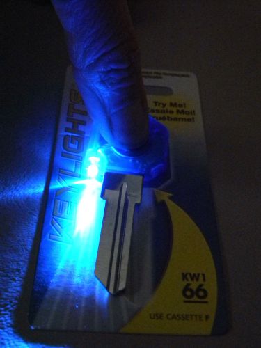 Kwikset &amp; weiser  lighted kw1 key blank- blue for sale