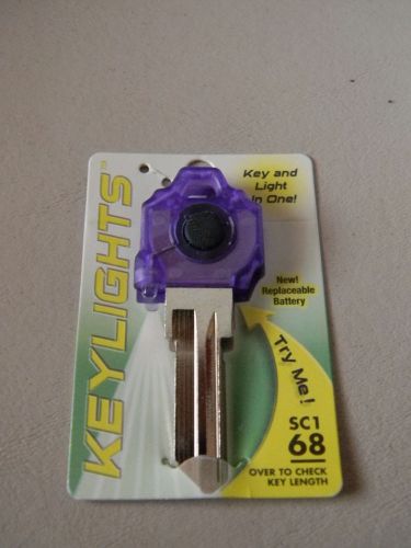 Schlage sc1 lighted  key blank - purple plastic head for sale