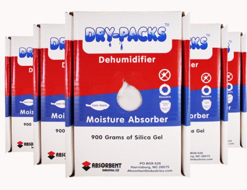 Dry-packs 900 gram silica gel dehumidifier box safes x5 for sale
