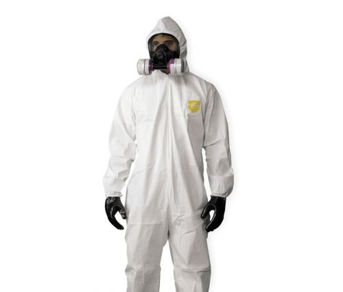 DUPONT COVERALLS NG122SWHXL002500 Hooded NexGen, White, With Boots, XL, PK 25