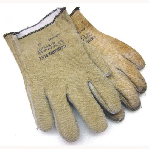 Ansell edmont crusader 42-445 flex heat gloves sz 9 pair glove protective for sale