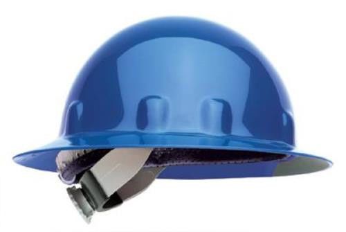 Fibre-Metal Blue Full Brim Supereight Hard Hat with Ratchet Suspension