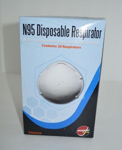 Jackson Safety Disposable Respirator N95 Protection 20 Masks NIB (3938)