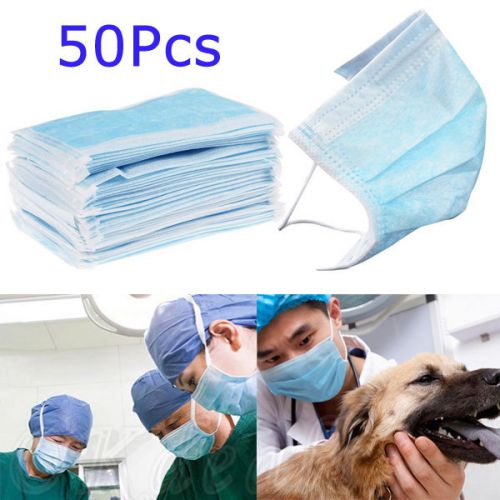 New 50 Pcs Disposable Dental Medical Surgical Dust Ear Loop Face Mouth Masks