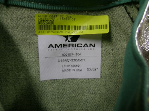 American safety clothing aluminized coat u19ack2052-2x for sale