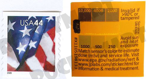 Radsticker radiation detection sticker alert emergency survival outdoors - 1 - for sale
