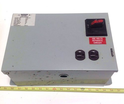 Daykin 480v 6.9a phase 1 transformer disconnect ltfs-15 for sale