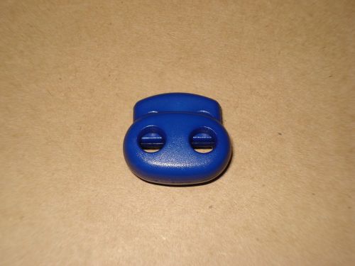 S024 blue 2 pcs medium bean plastic 2 holes cord locks stops toggles end 0510a for sale