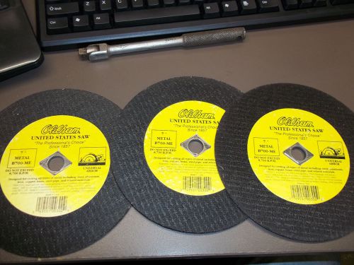 NEW 7&#039;&#039; OLDHAM Metal B700-ME Blade Universal Knockout Arbor Hole LOT of 3