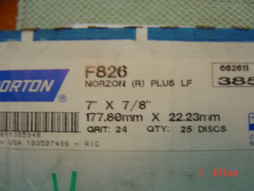 Norton 7&#034;, 24 grit fiber sanding discs, 66261138594 for sale