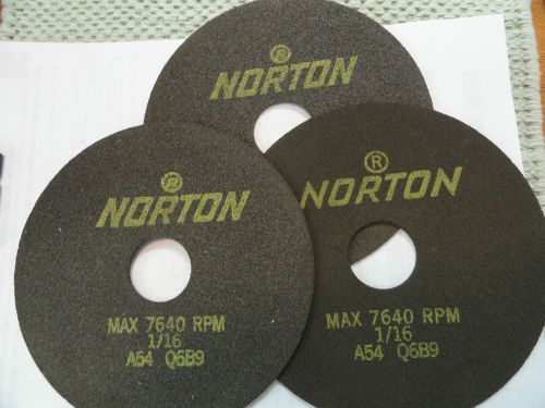 Norton 6&#034; X .1/16&#034; X 1 1/4&#034; Cut Off Wheels, A54 Q6B9
