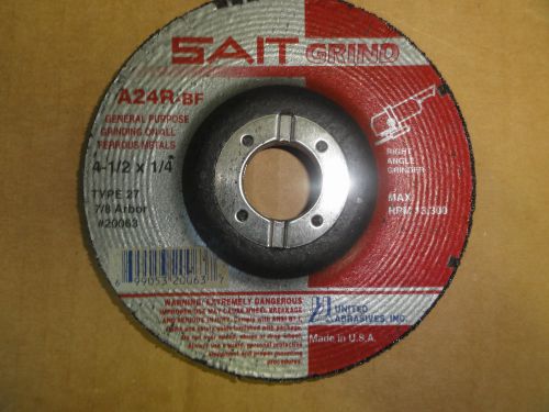United Abrasives 4 1/2&#034; Grinding Wheel  A24R-BF Lot of 4