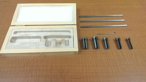 NO.00 HSS Keyway Broach Precision Set in Fitted Wooden Box, #5100-0001