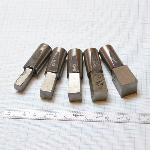 Square Rotary Broach Punch set (8, 11, 12, 14, 17 mm)