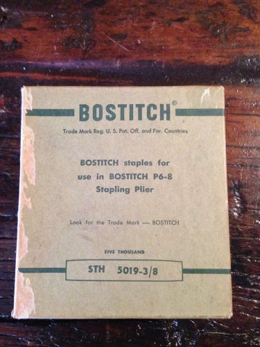 1 BOX BOSTITCH STH 5019-3/8 STAPLES FOR USE IN P6-8 STAPLING PLIER 5000(almost)
