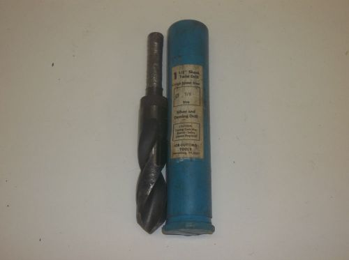 Job Cutting Tools 1/2&#034; Shank Twist Drill 7/8 High Speed Drill Silver &amp; Deming
