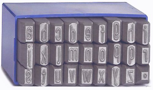 *lower case steel stamps letters  a - z  5,0 mm high - Made in Germany*