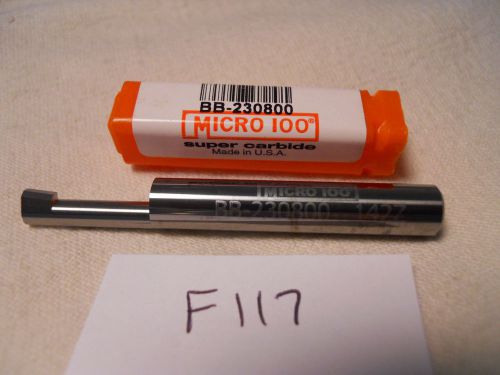 1 new micro 100 solid carbide boring bar.   bb-230800   {f117} for sale