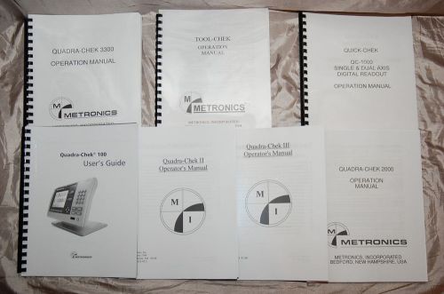 Metronics Quadra-Chek QC-II, QC-III, QC-2000 &amp; other Users Manuals.