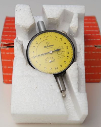 Mitutoyo Dial Indicator Model 2109-11 -- Graduated 0.001mm -- Reads 0-10-0